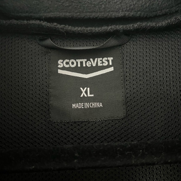 SCOTTeVEST Black Fleece 1/4 Zip Utility Jacket | Hidden TEC Pockets | Size XL - Picture 7 of 7